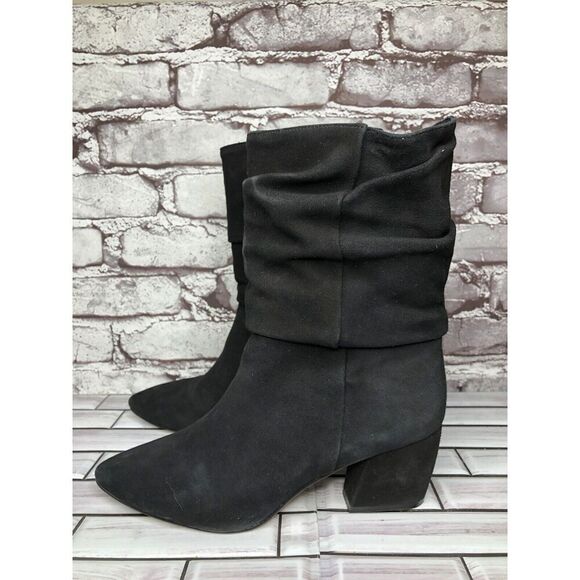 Botkier Skylar Black Suede Leather Pointed Heel Booties Women’s Sz 7.5M US/38EU - Picture 1 of 16
